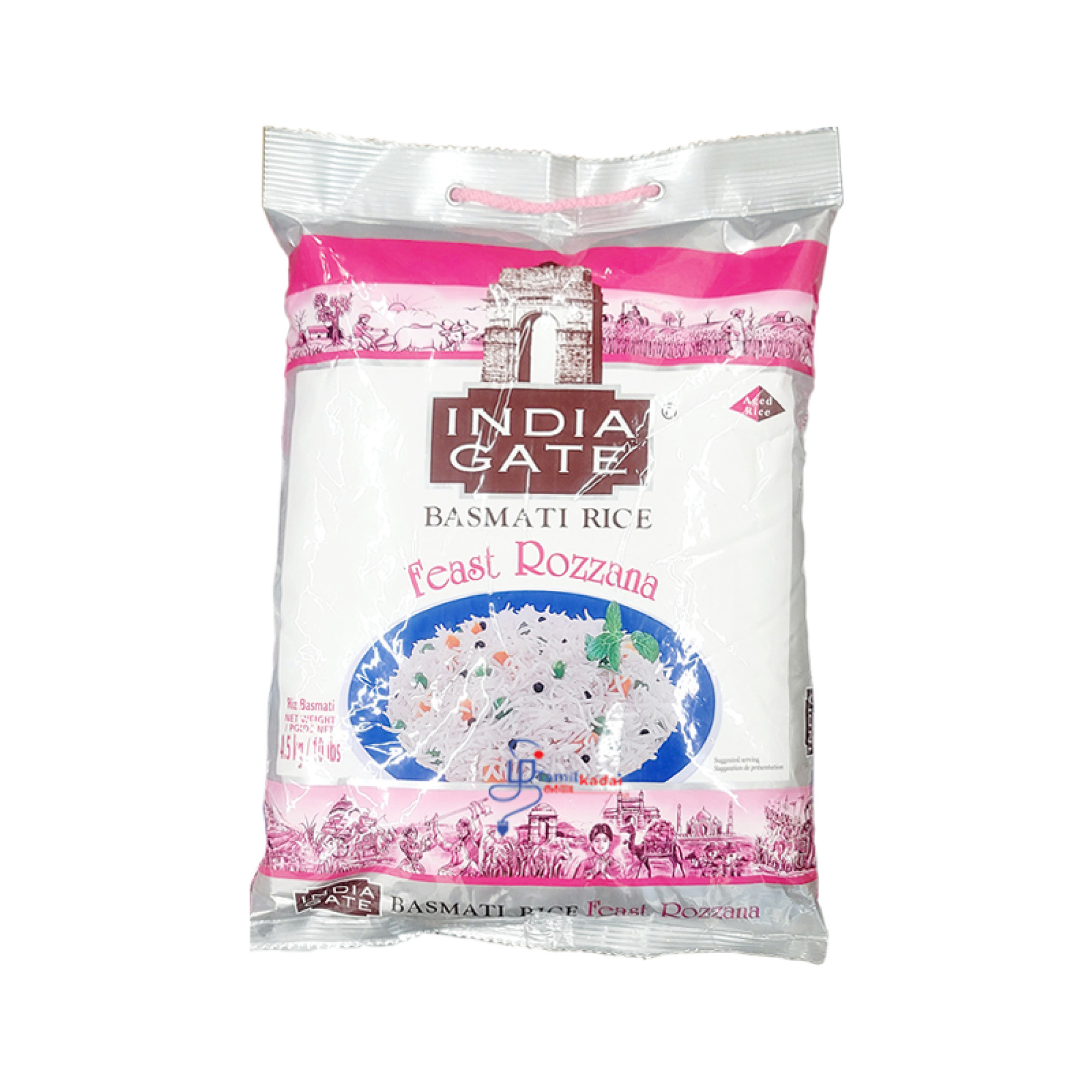 Basmathi Rice Feast Rozzana (10 LB) - India Gate- பாஸ்மதி அரிசி