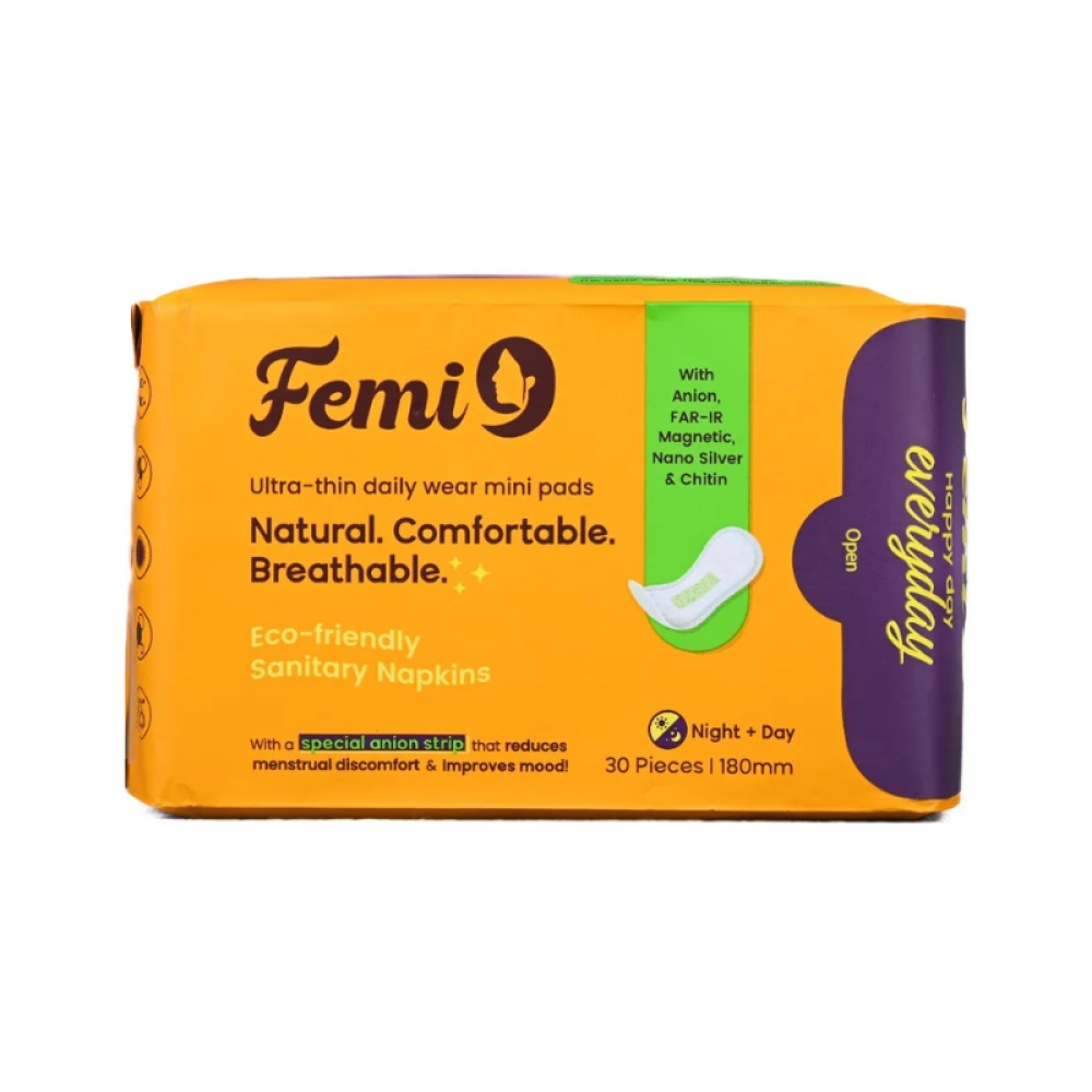 Femi9 Anion Sanitary Napkins|280mm|L-04 Pads|Trial Pack