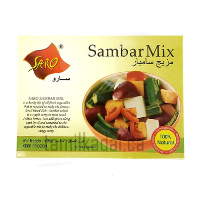 Sambar Mix - Frozen (400 g) - Saro - இந்தியன் சாம்பார் கலவை