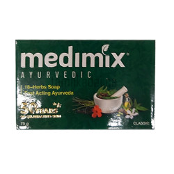 Savon Ayurvédique Medimix Classic 18 Herbes – Pack De 5 Savons De 125g, Neuf, Origine Inde