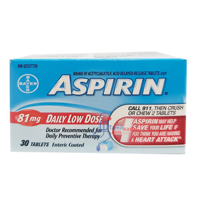 Aspirin (81mg - 30 Tablets)