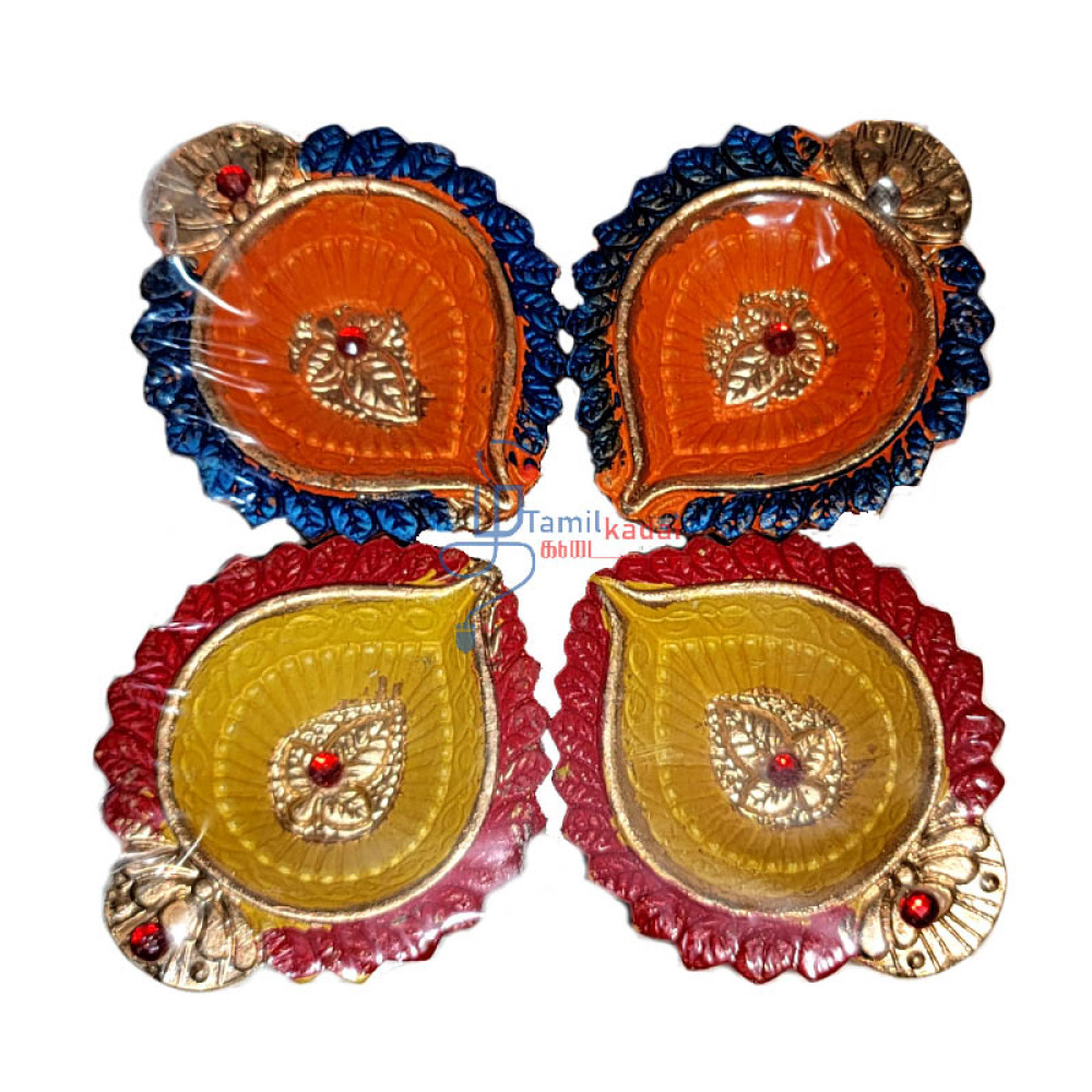 Mud Deepam Colour Leaves - BB Mud Deepam Colour Leaves - BB