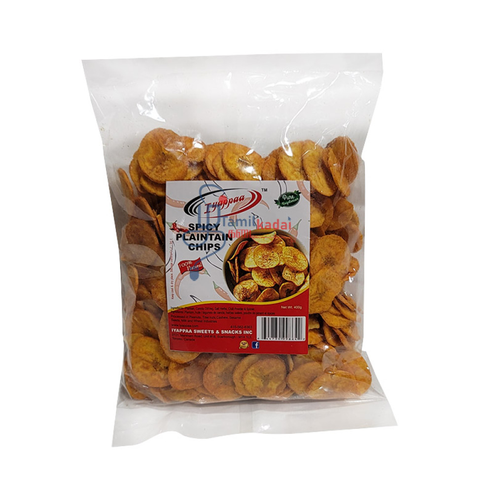 Plantain Chips Spicy (400 g) - Iyappa - வாழைக்காய் பொரியல்