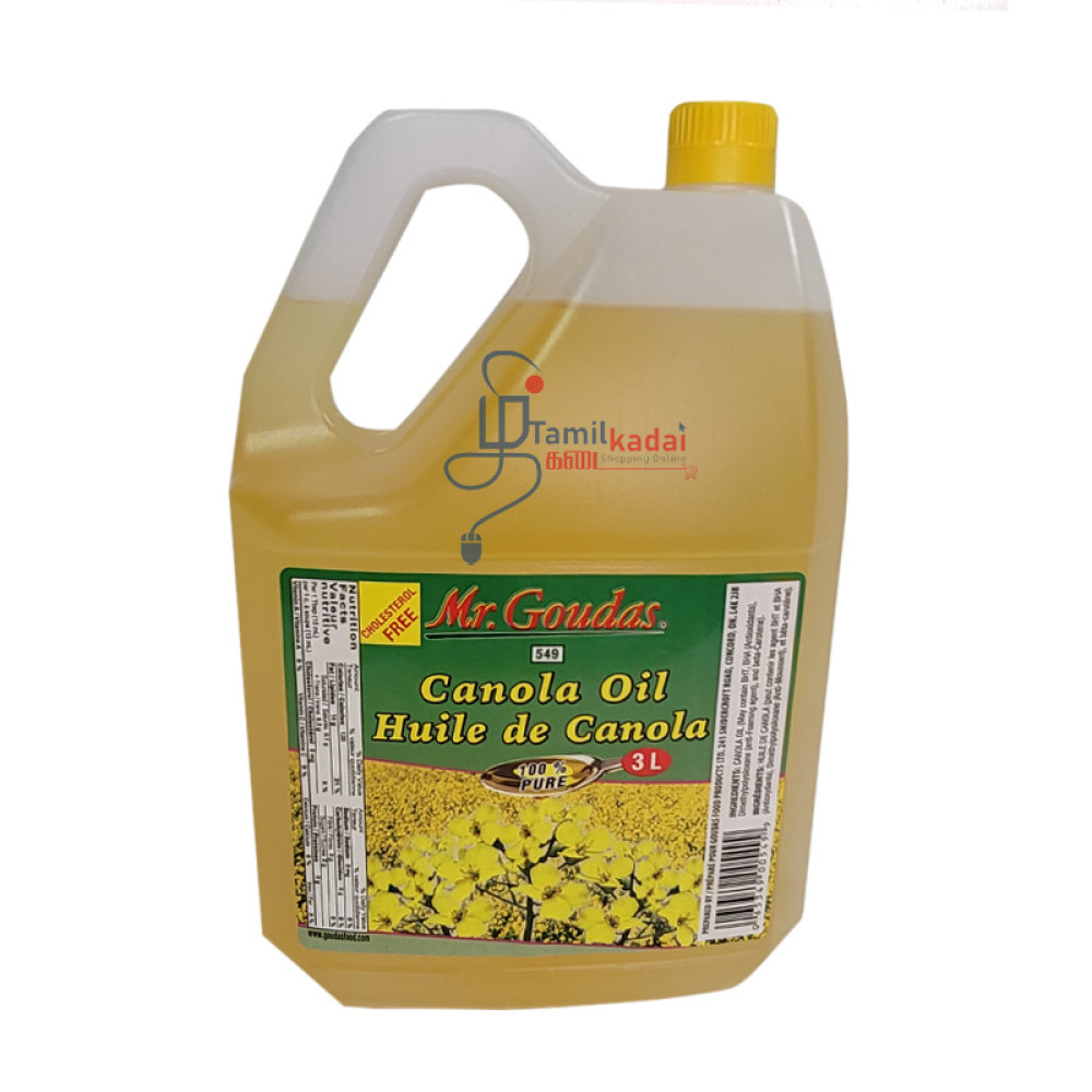 Canola oil 3L Mr.Goudas - கனோலா எண்ணெய்