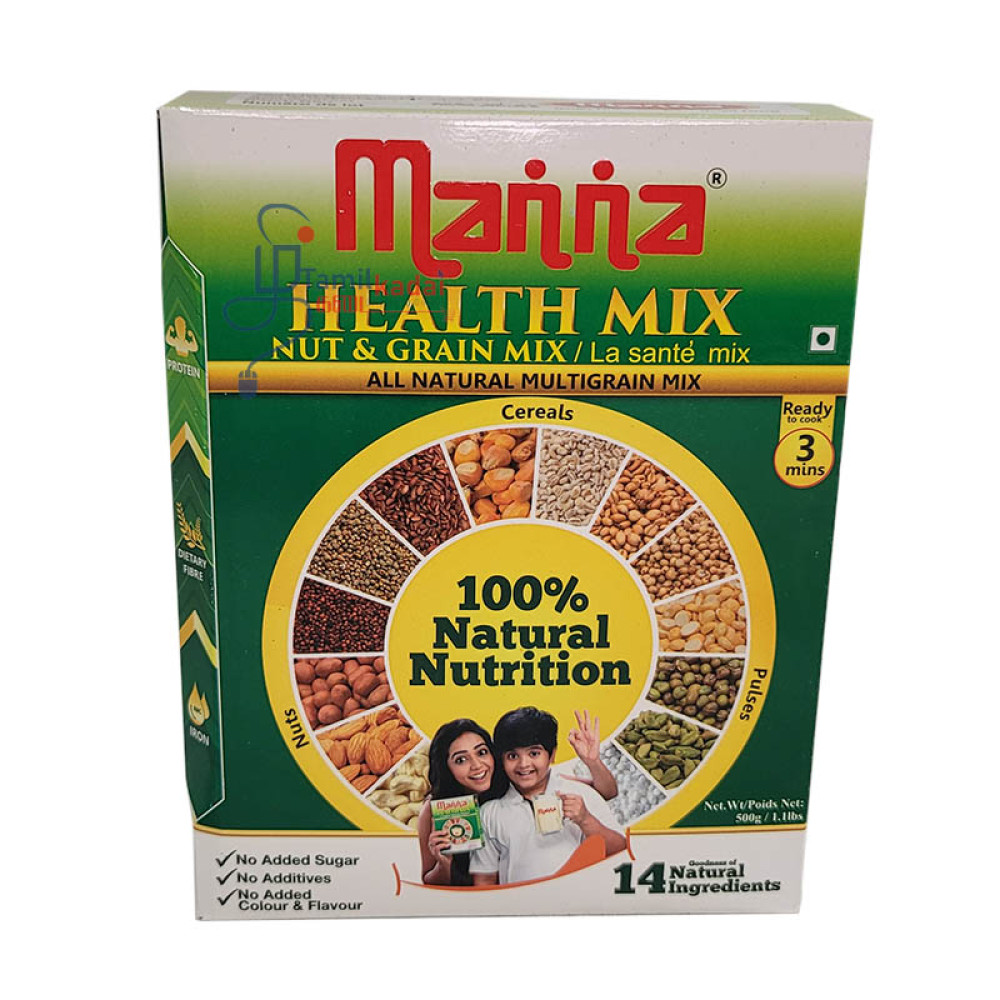 Health Mix Nut & Grain Mix (500 g) -Manna - தானிய கலவை