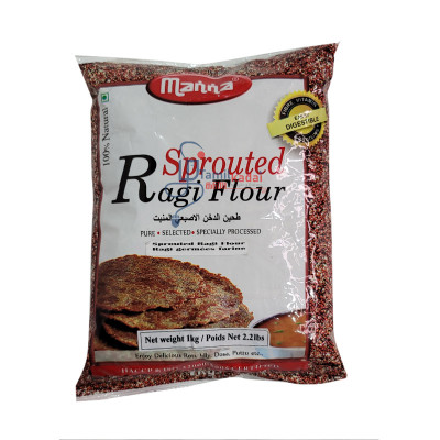 Sprouted Ragi Flour (2.2 lb) - MANNA - ராகி மாவு