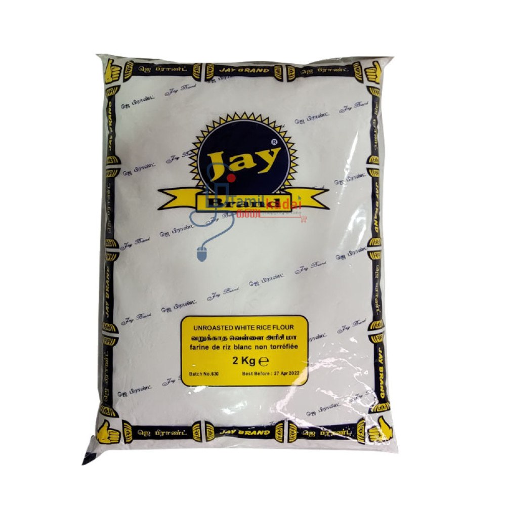 Unroasted White Rice Flour (2 Kg) - Jay - வறுக்காத வெள்ளை அரிசி மா