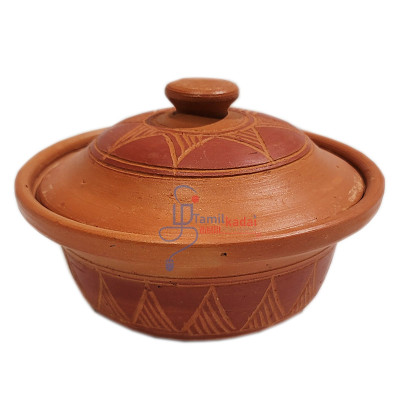 Curry bowl with Lid (Small) - Mud - கறி சட்டி