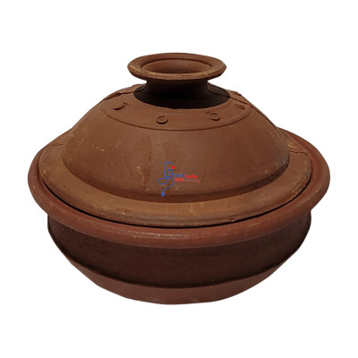 Mud Curry Pot With Lid - Medium  - மண் கறிச்சட்டி, மூடி