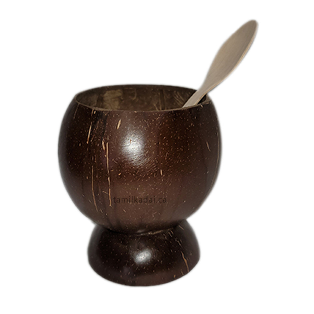 Coconut Cup- with spoon சிரட்டை குவளை 