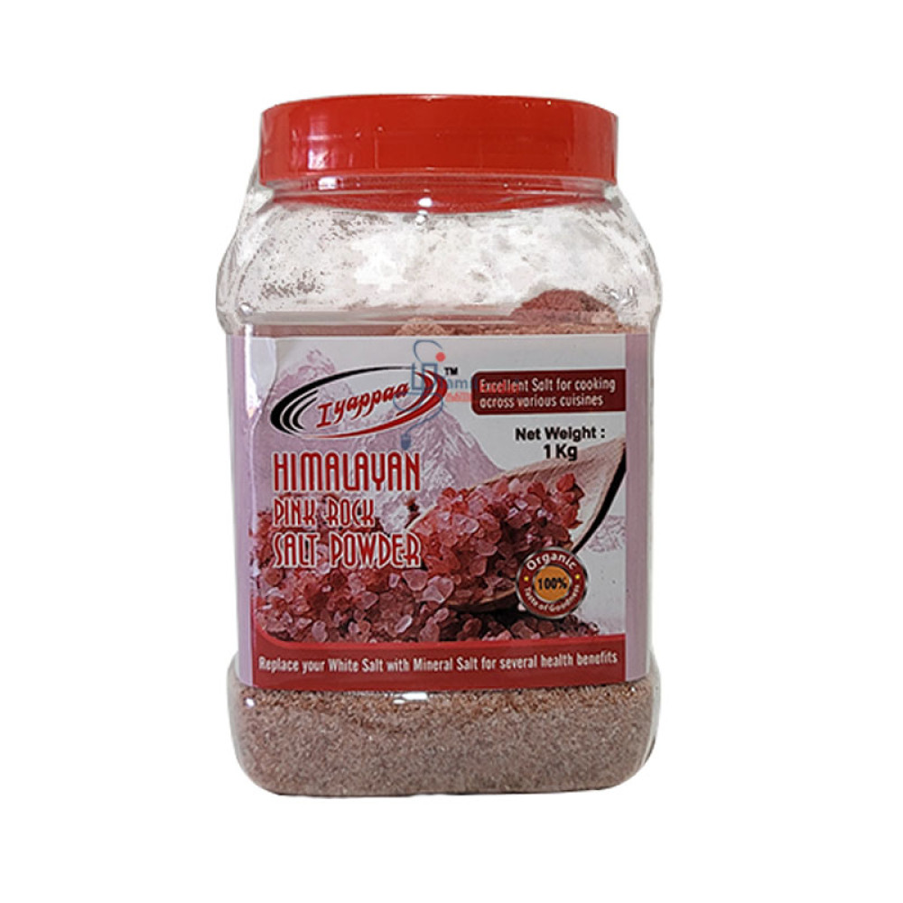 Pink Rock Salt Powder-1Kg-Himalayan-Iyappaa