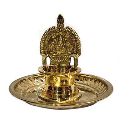 Kamacchi Vilakku-2-with tray-w7xh12 - காமாட்சி விளக்கு