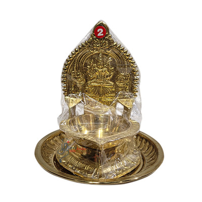 Kamacchi Vilakku -w10xh17 cm- with tray-காமாட்சி விளக்கு