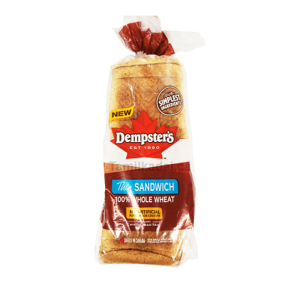 Thin Sandwich Bread (675 g) - Dempsters - 100% Whole Wheat 