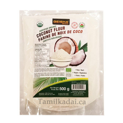 Certified Organic Coconut Flour  (500 g) - GEISHA - தேங்காய் பவுடர்