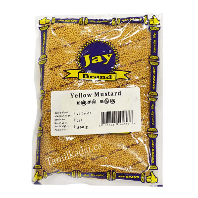 Yellow Mustard Seeds  (200 g) - Jay - மஞ்சள் கடுகு