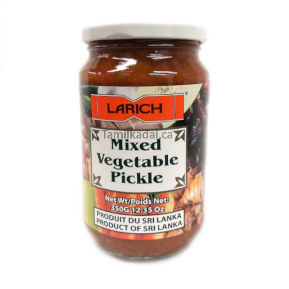 Mixed Vegetable Pickle (350 g) - LARICH BRAND-மரக்கறி சுவை கலவை 