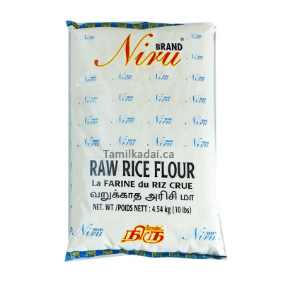 Raw White Rice Flour-10lb-Niru-வறுக்காத  வெள்ளை அரிசி மா