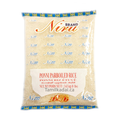 Ponni Parboiled Rice (8 lb)  Niru - பொன்னி  புழுங்கல் அரிசி