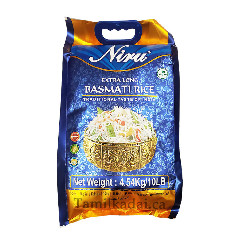 BASMATI RICE (10 lb) - Niru - பாசுமதி அரிசி