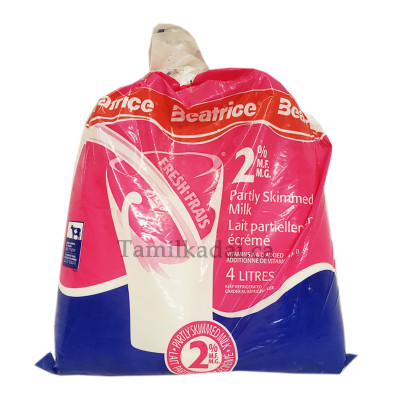 Partly Skimmed Milk  2% (4 l) - SEALTEST - பால்